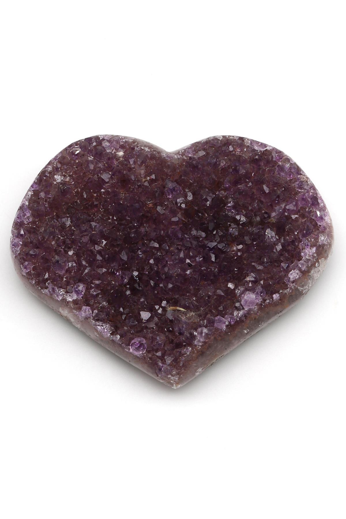 Ametist Doğal Taş Kalp
