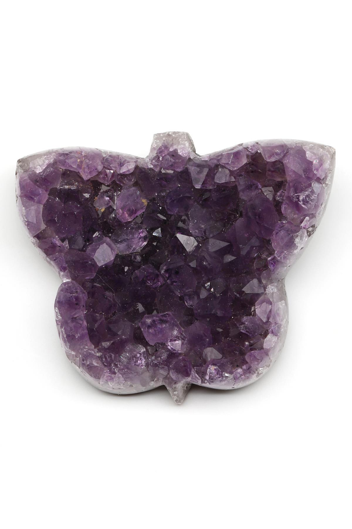 Ametist Doğal Taş Kelebek