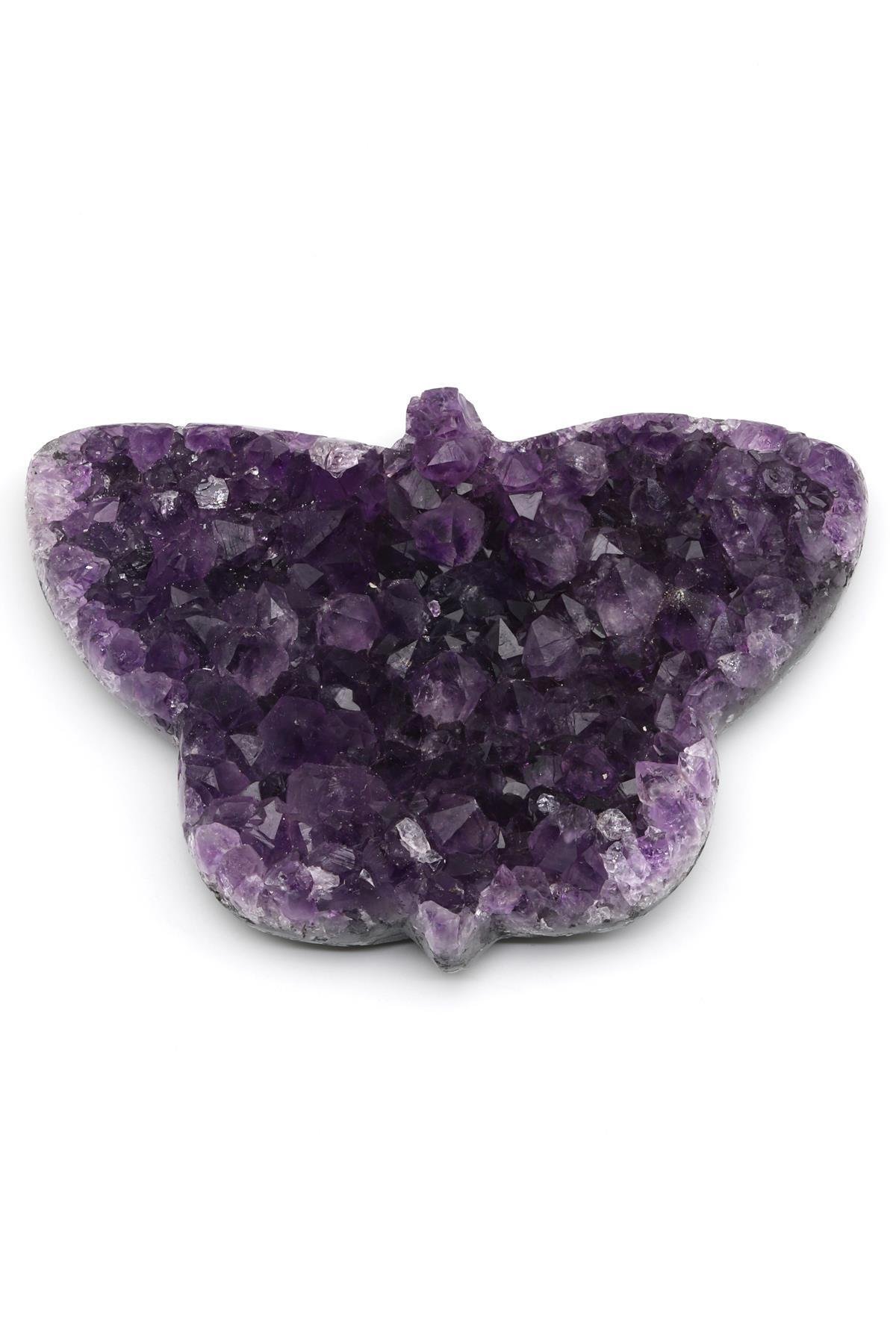 Ametist Doğal Taş Kelebek