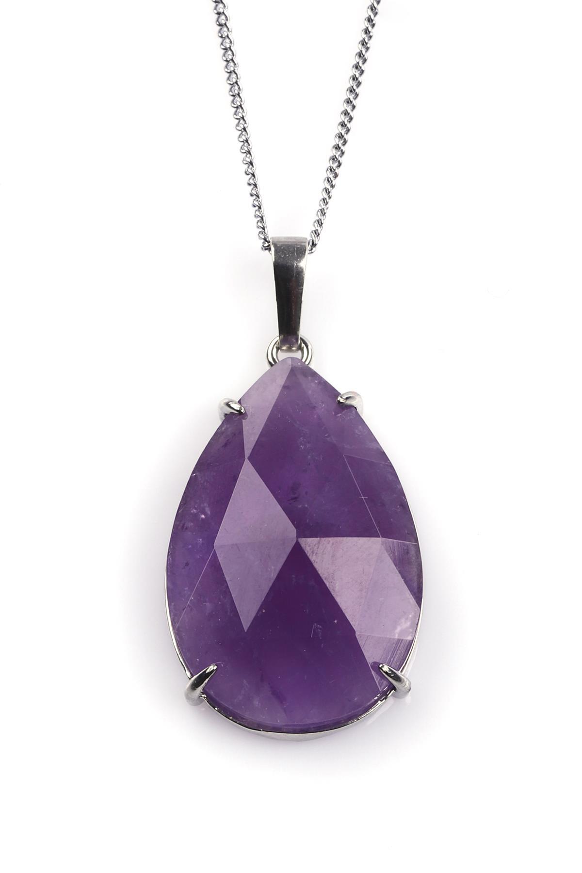 Ametist Doğal Taş Kolye