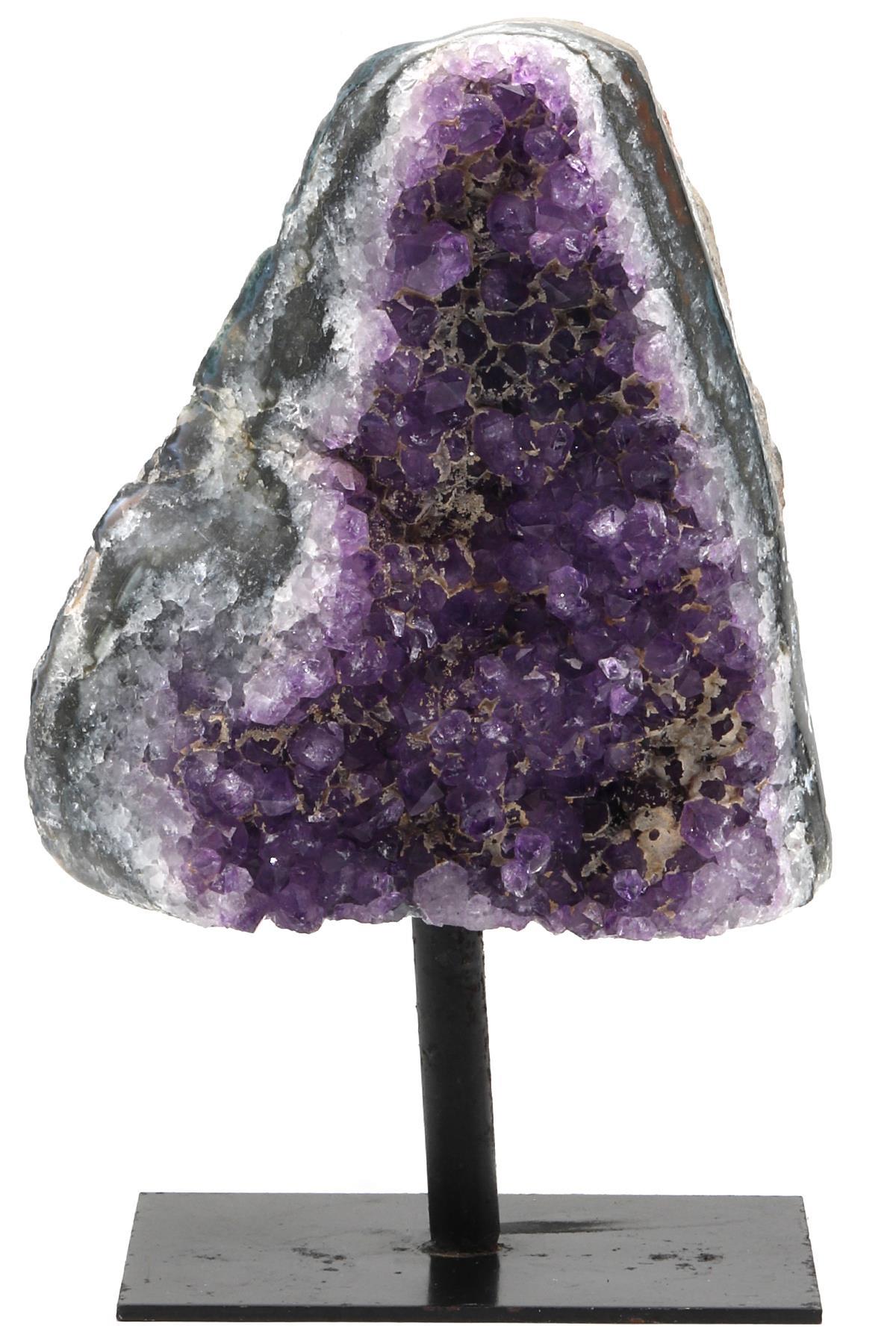 Ametist Doğal Taş Standlı Ham Parça - 692 Gr.