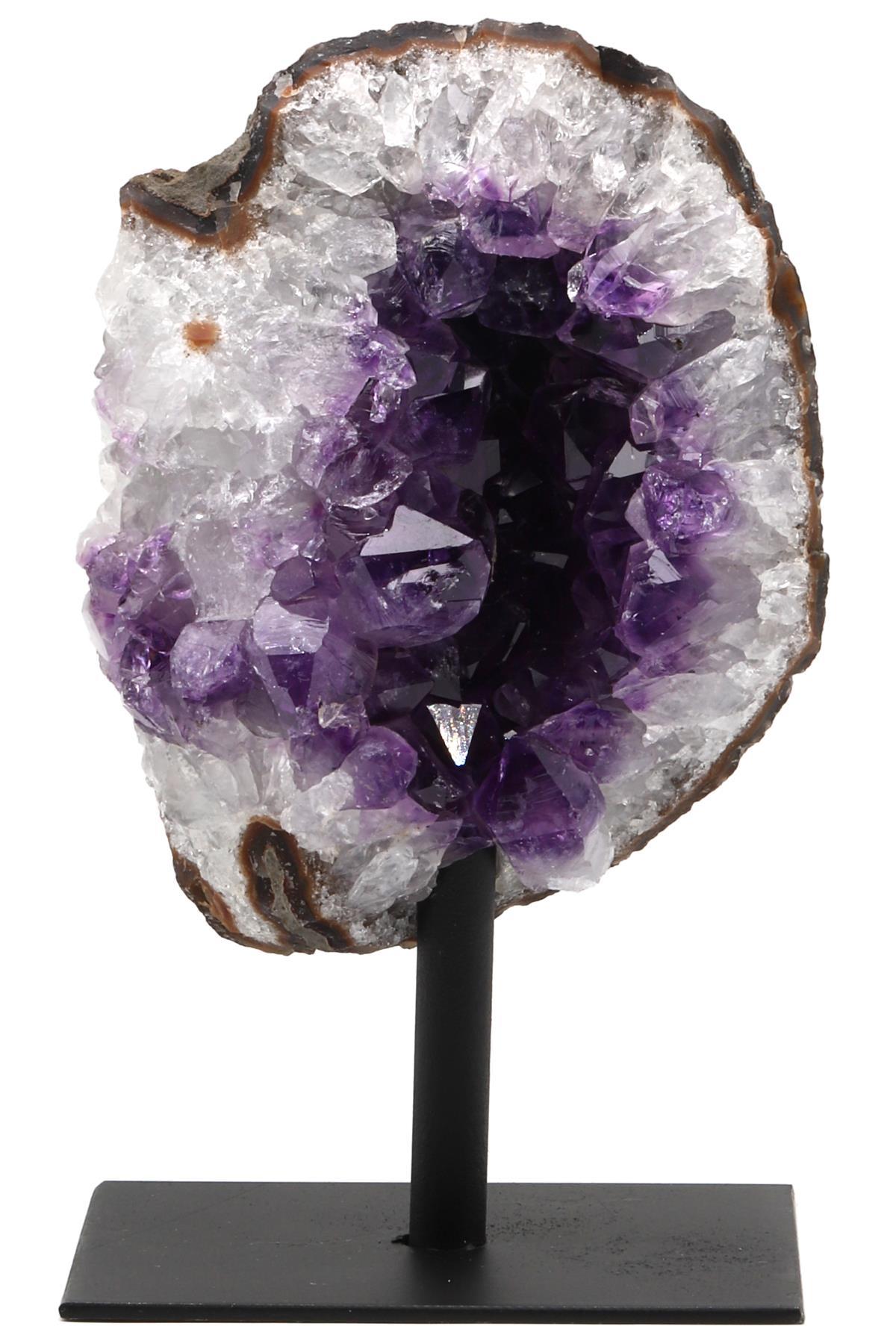 Ametist Doğal Taş Standlı Ham Parça - 765 Gr.