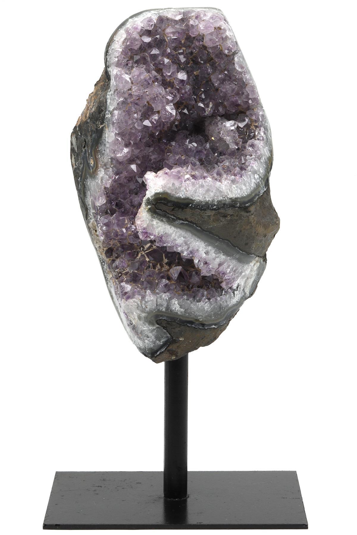 Ametist Doğal Taş Standlı Ham Parça - 830 Gr.