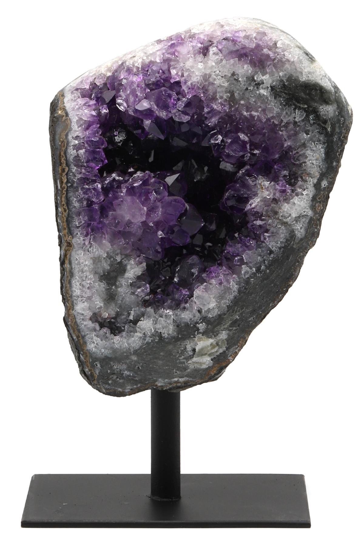 Ametist Doğal Taş Standlı Ham Parça - 909 Gr.