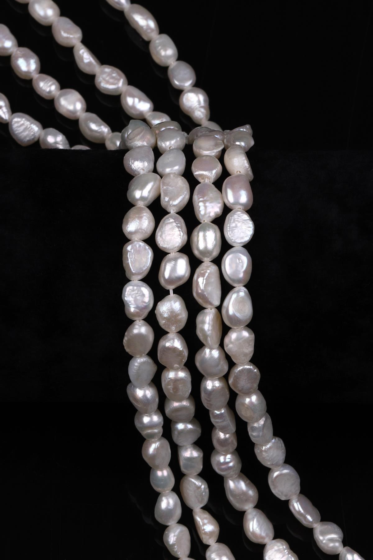Amorf İnci Doğal Taş Dizi 6 x 7 mm Şekilsiz Kesim