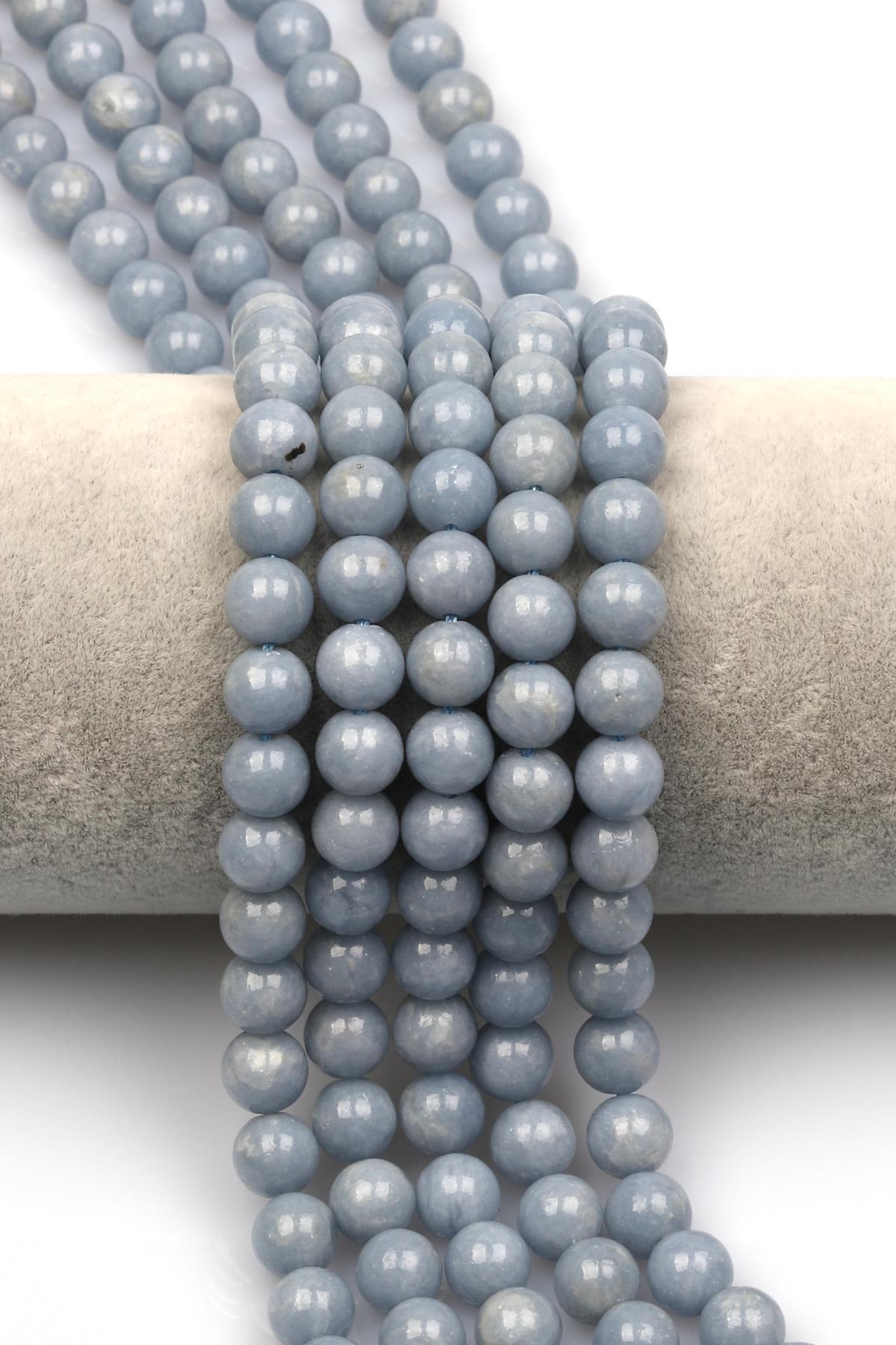 Anjelit Doğal Taş Dizi 8 mm Küre Kesim