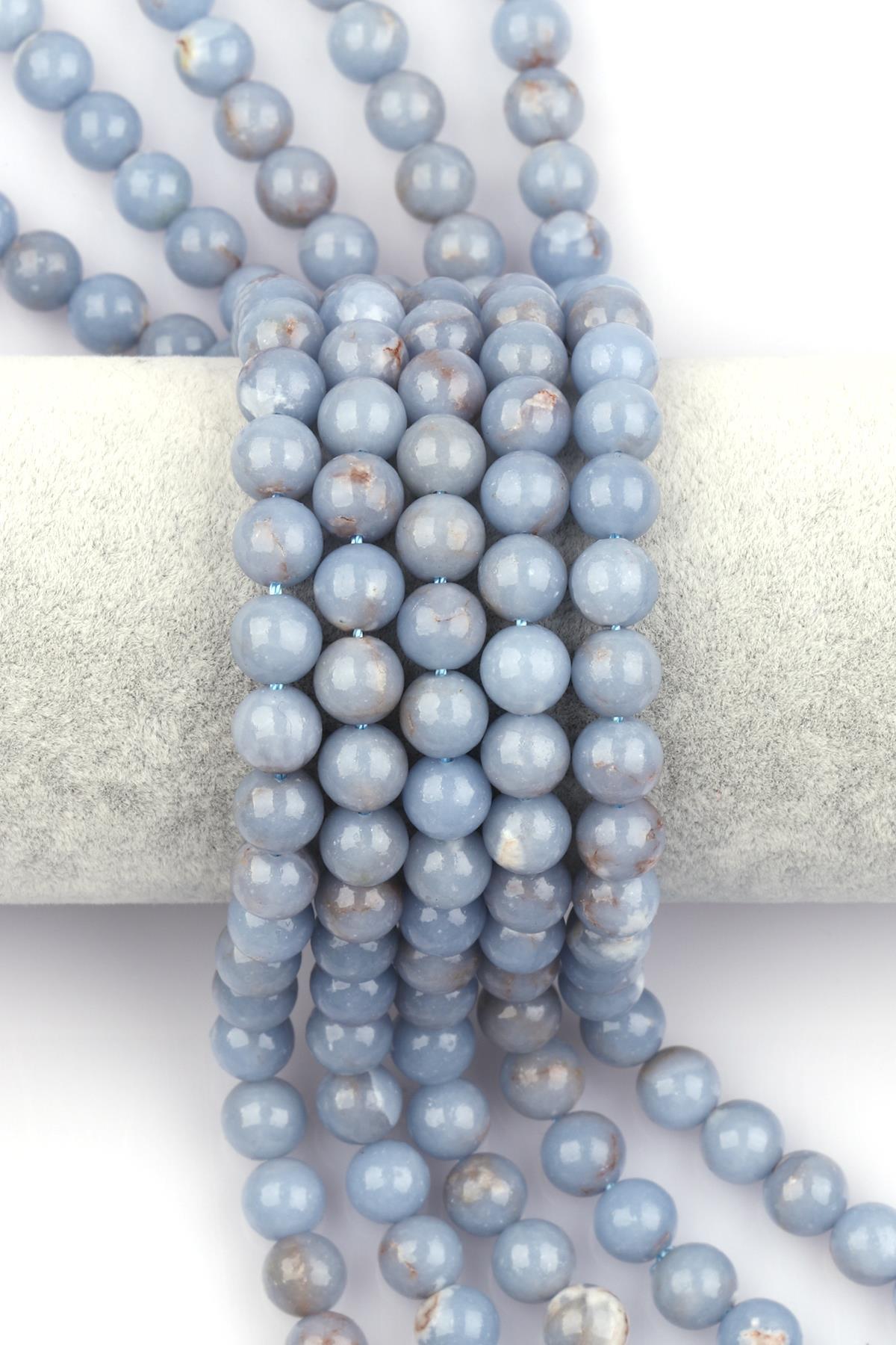 Anjelit Doğal Taş Dizi 8 mm Küre Kesim