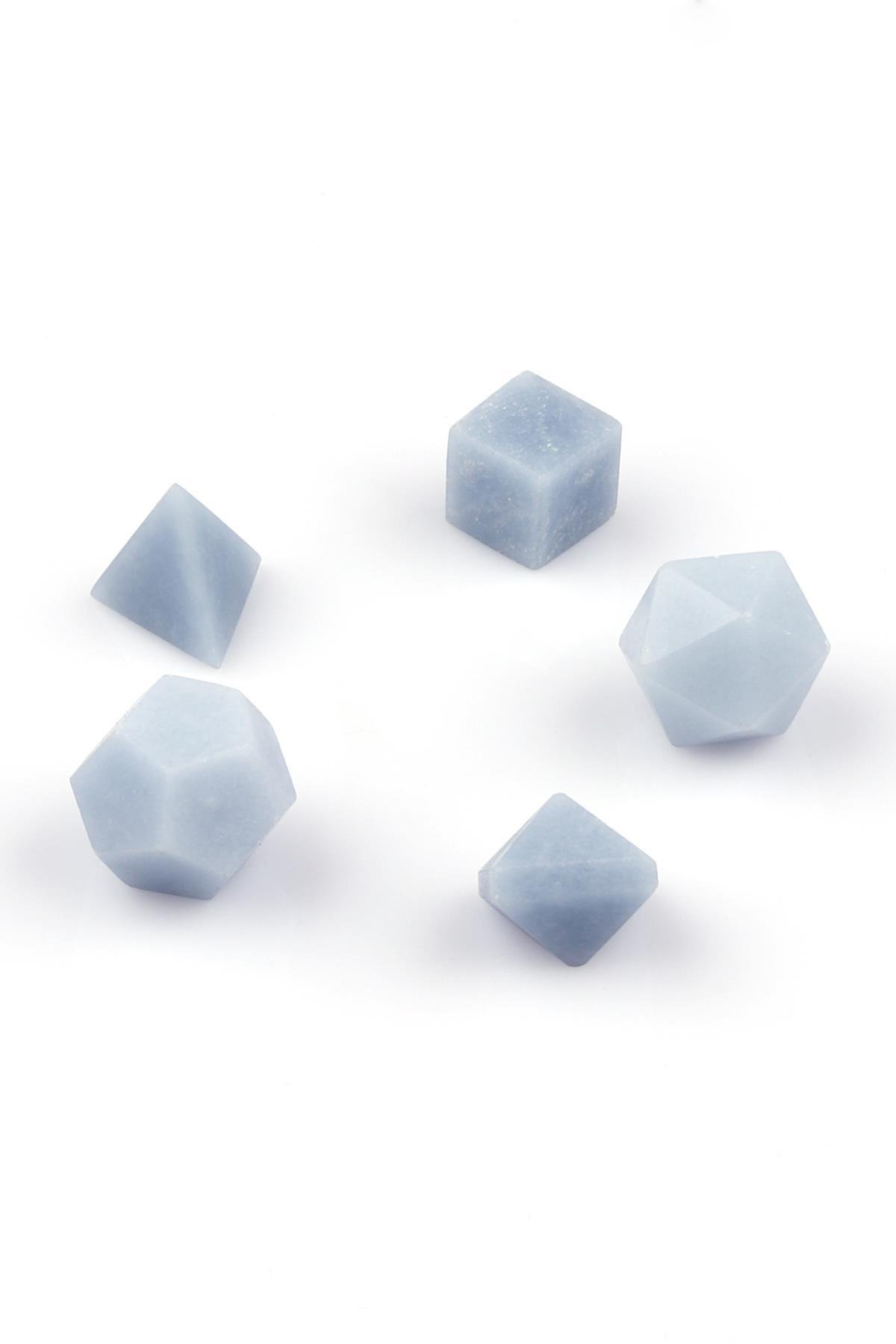 Anjelit Doğal Taş Platonik Set