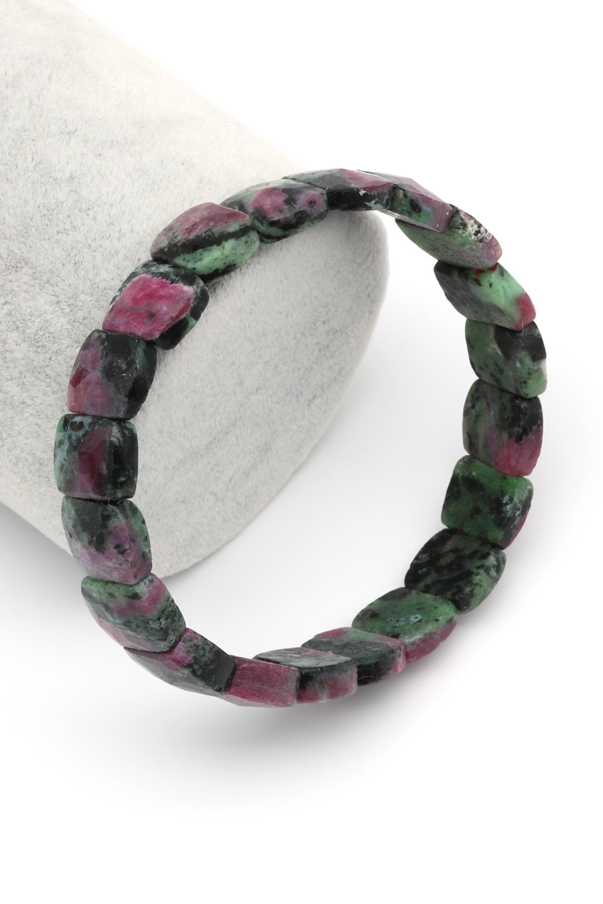 Anyolit Doğal Taş Bileklik 10 x 12 mm Özel Kesim