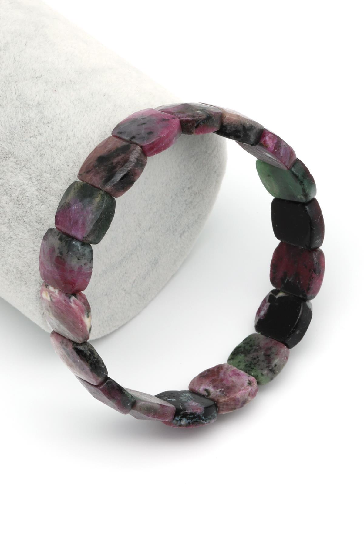 Anyolit Doğal Taş Bileklik 11 x 13 mm Özel Kesim