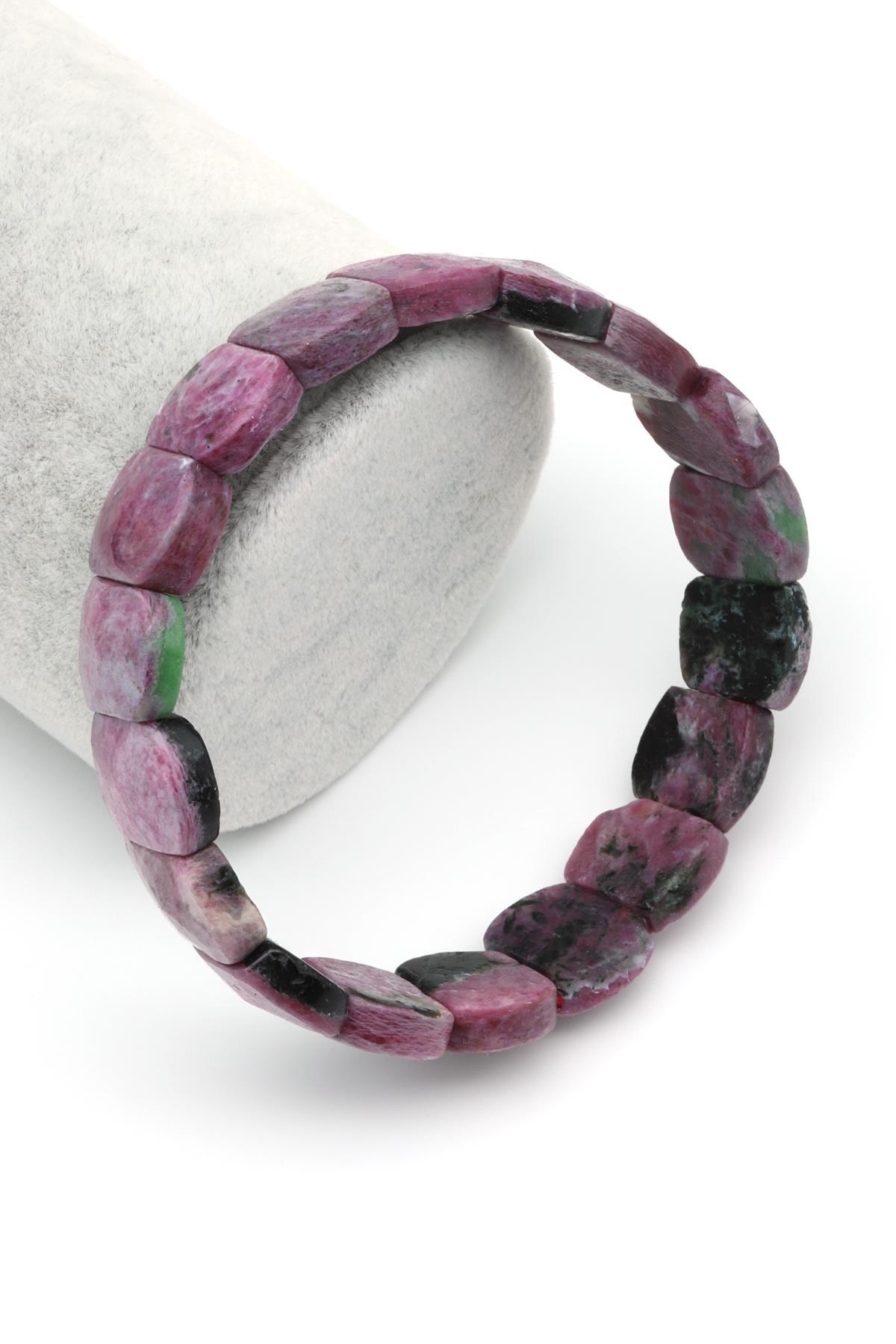 Anyolit Doğal Taş Bileklik 11 x 14 mm Özel Kesim