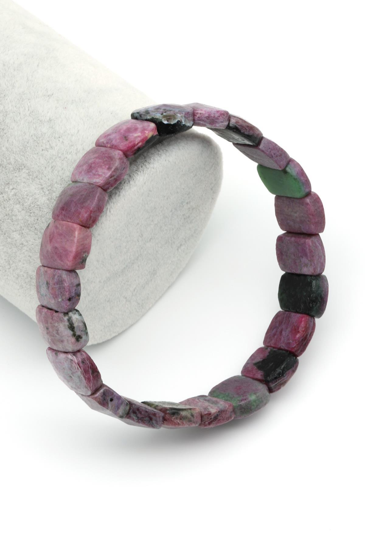 Anyolit Doğal Taş Bileklik 9 x 12 mm Özel Kesim