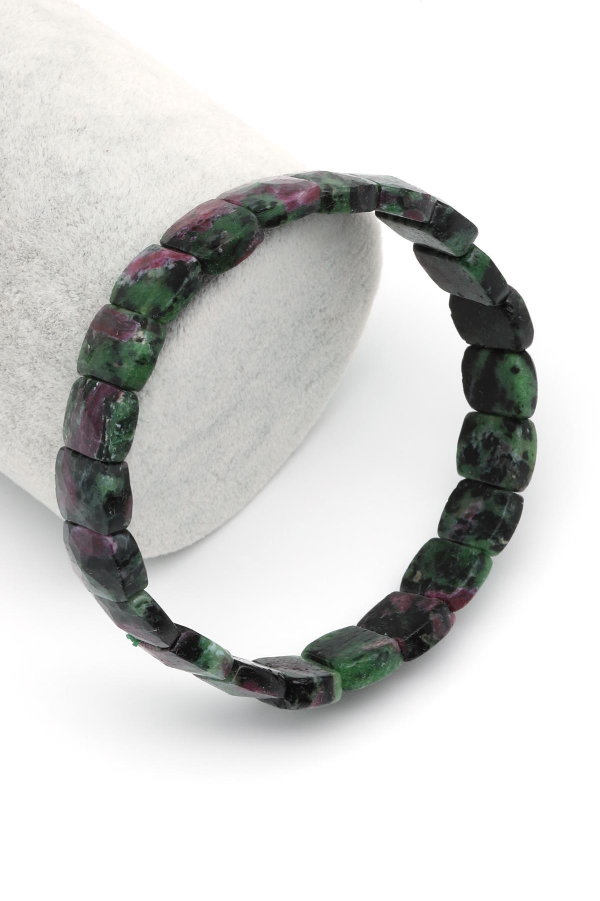 Anyolit Doğal Taş Bileklik 9 x 12 mm Özel Kesim