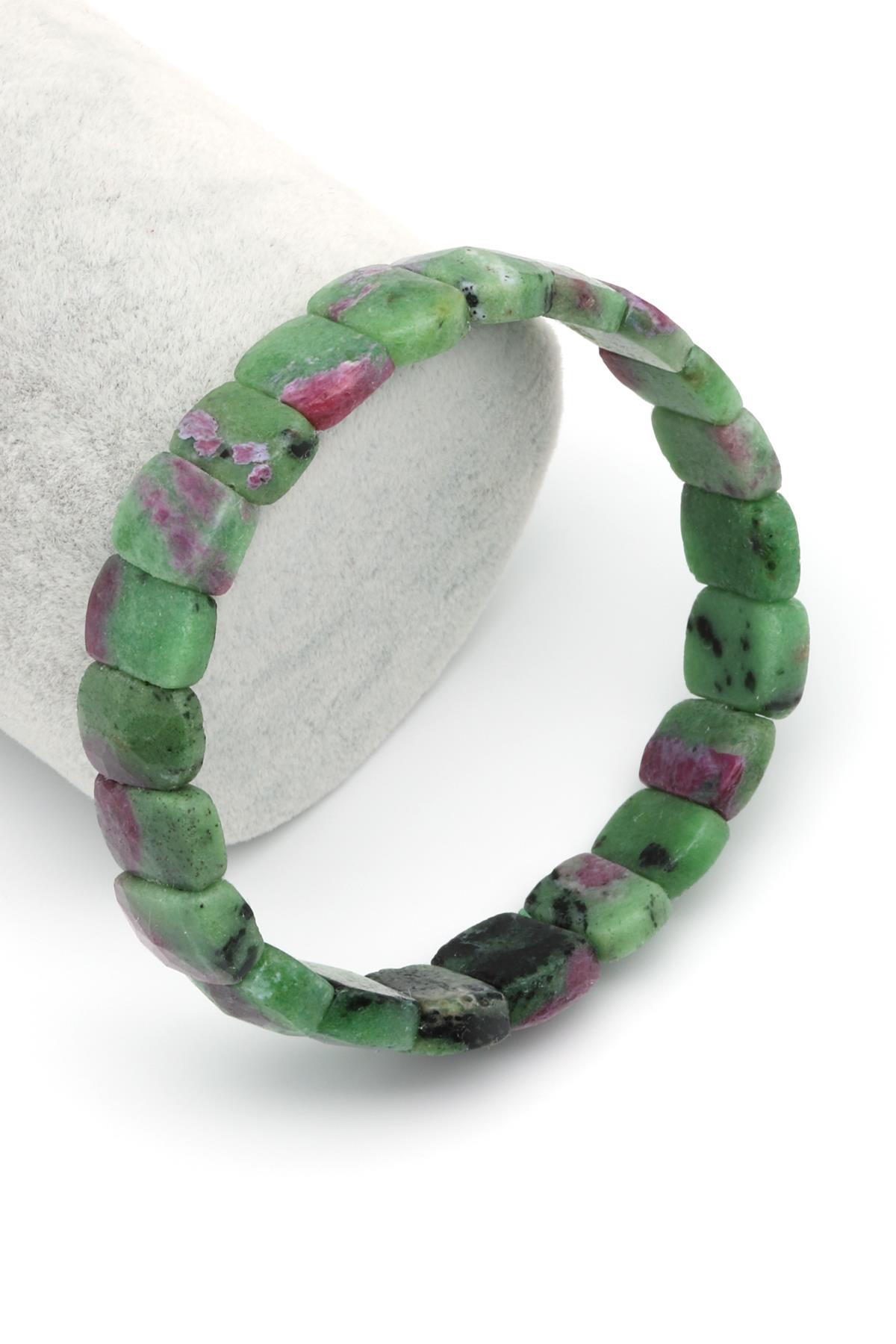 Anyolit Doğal Taş Bileklik 9 x 12 mm Özel Kesim