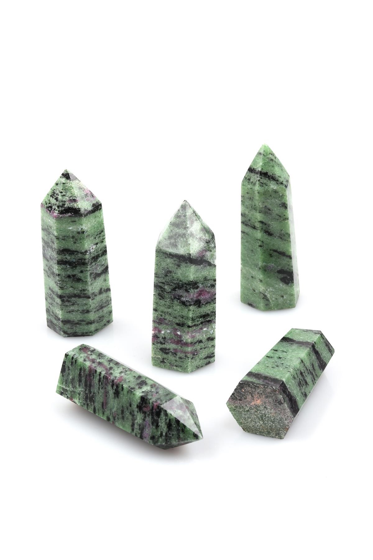 Anyolit Doğal Taş Obelisk Parça