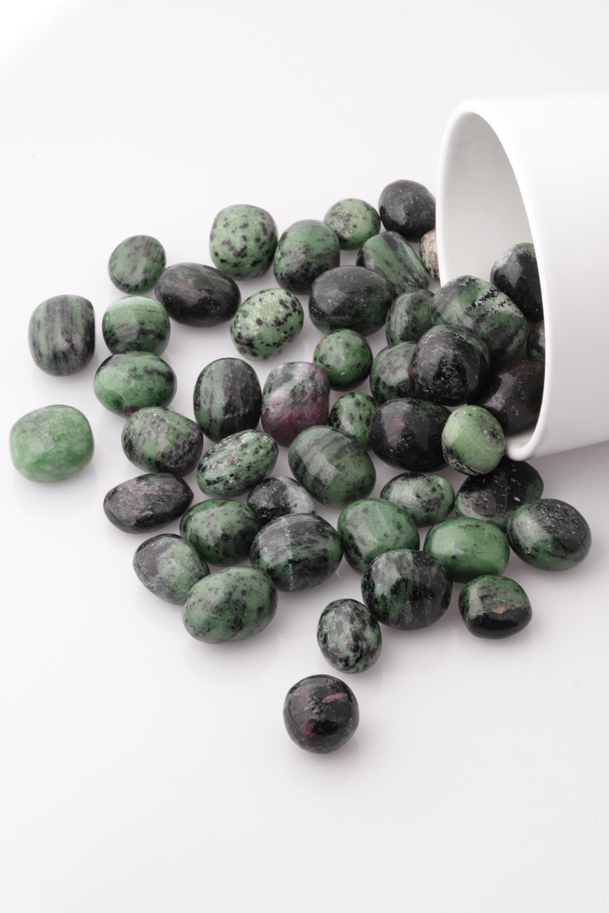 Anyolit Doğal Taş Tamburlanmış Parça - Tımbıl