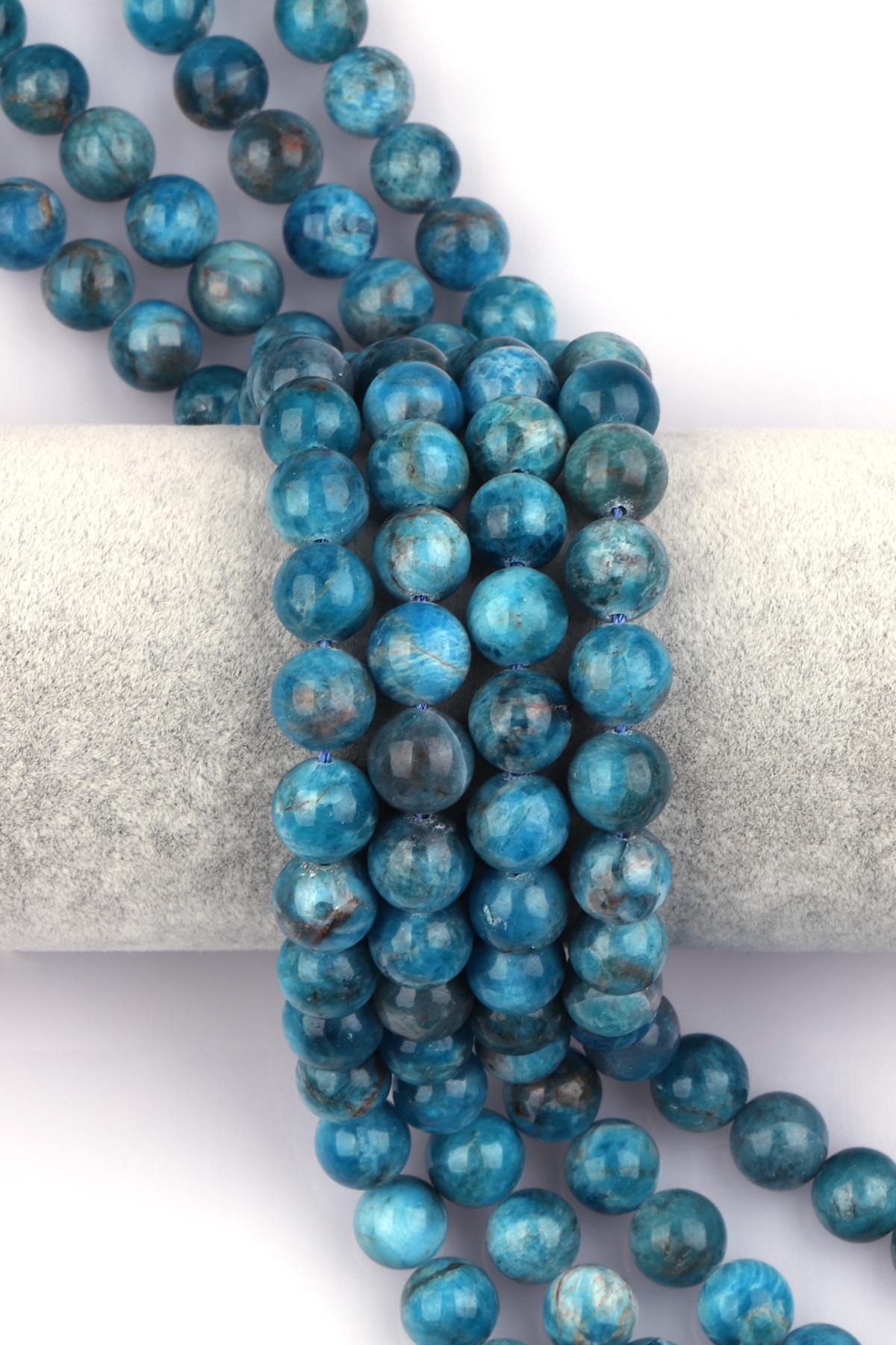 Apatit Doğal Taş Dizi 10 mm Küre Kesim