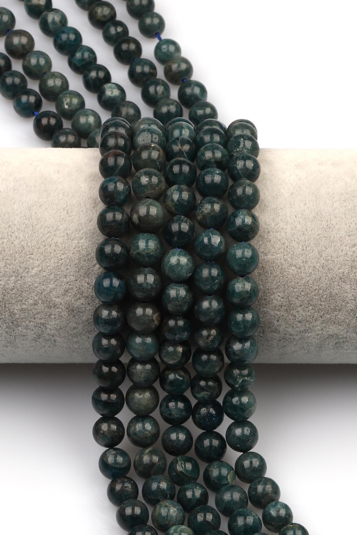 Apatit Doğal Taş Dizi 8 mm Küre Kesim