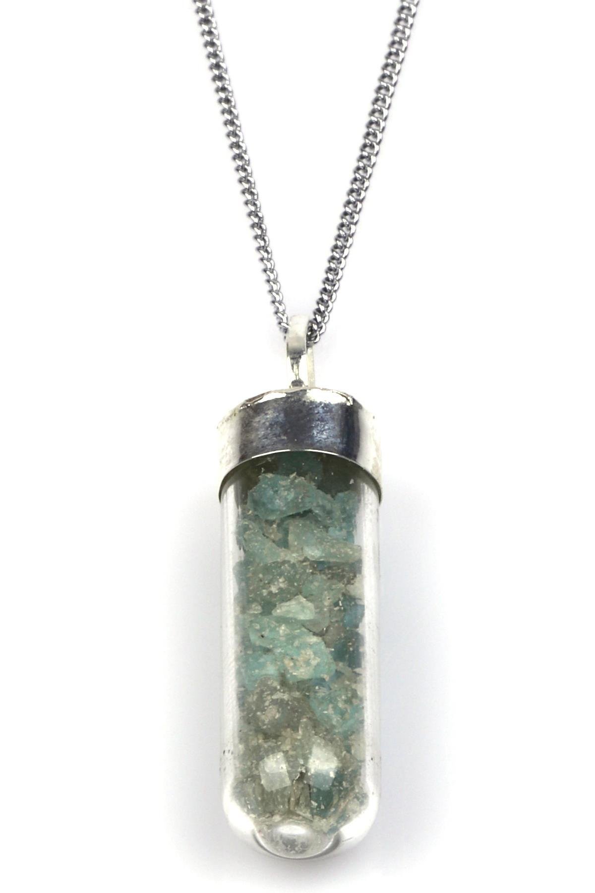 Apatit Doğal Taş Tüp Şişe Kolye