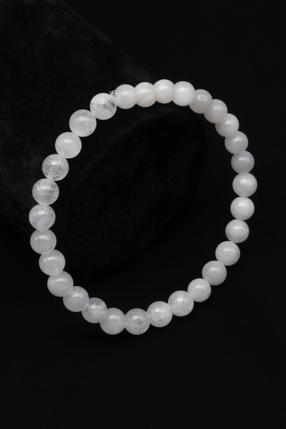 Ay Taşı Doğal Taş Bileklik 6 mm Küre Kesim - BLK-2328