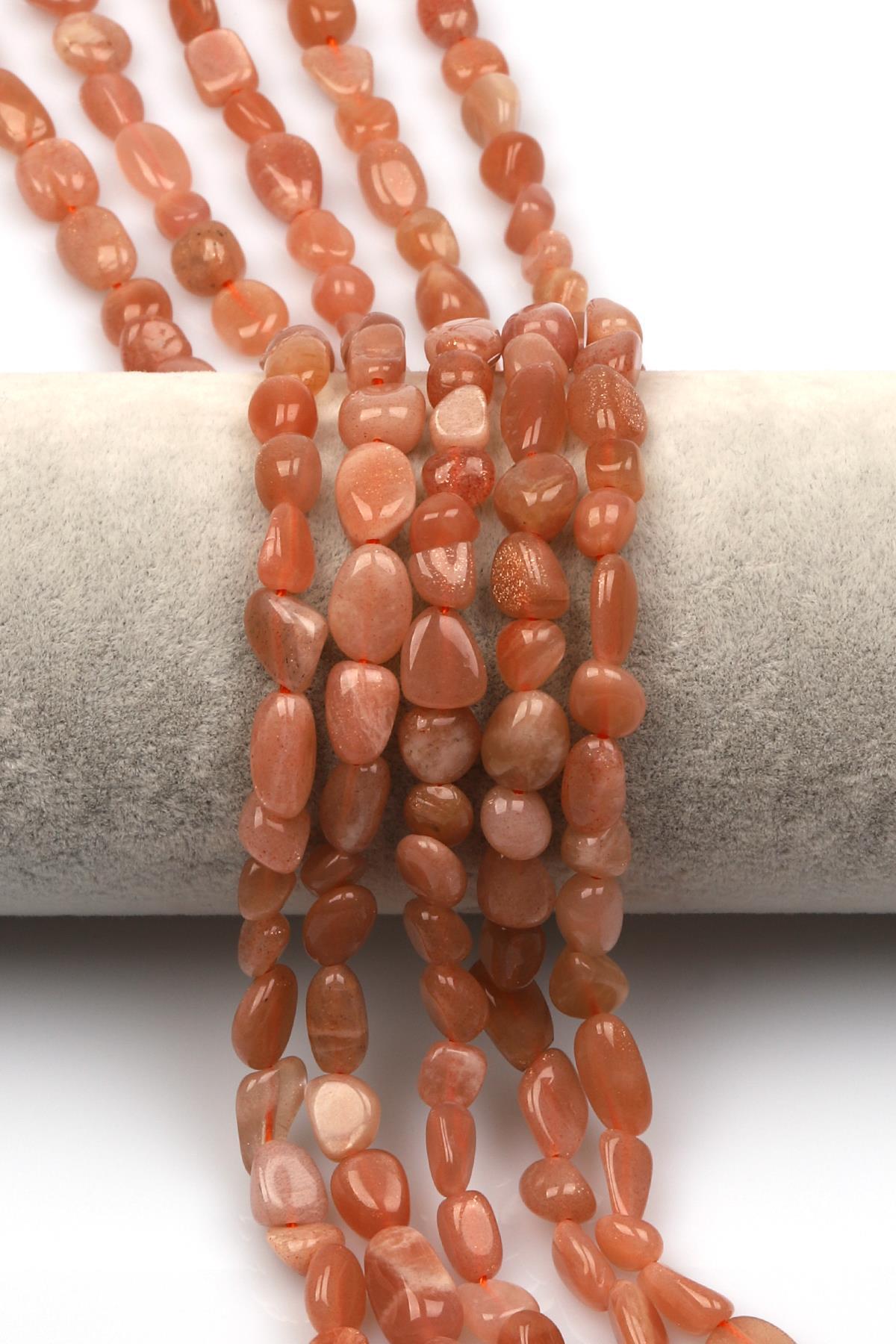 Ay Taşı Doğal Taş Dizi 6 x 8 mm Mercimek Kesim