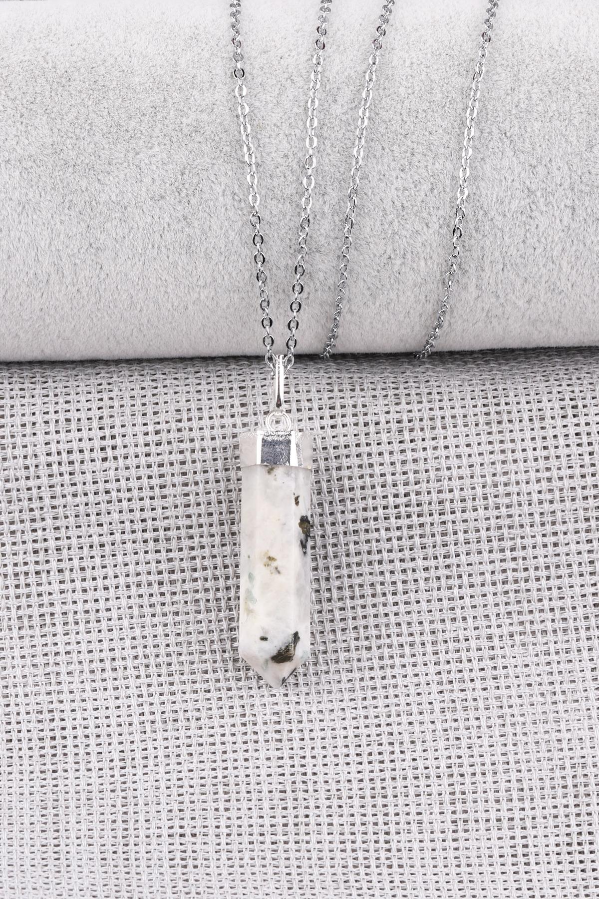 Ay Taşı Doğal Taş Kolye