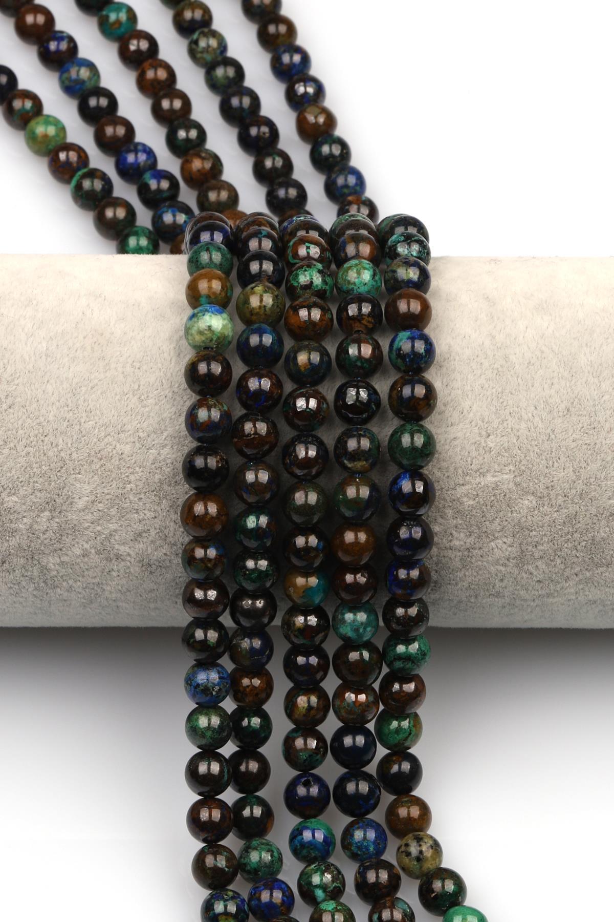 Azurit Doğaltaş Dizi 6 mm Küre Kesim