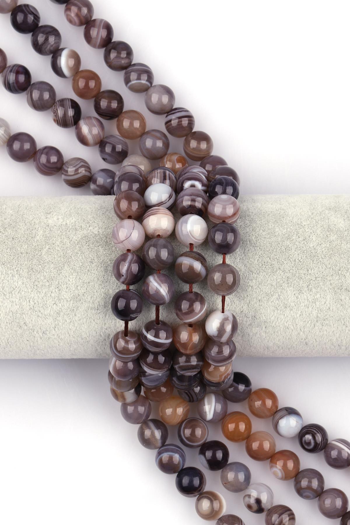 Botswana ( AB Kalite ) Doğal Taş Dizi 10 mm Küre Kesim