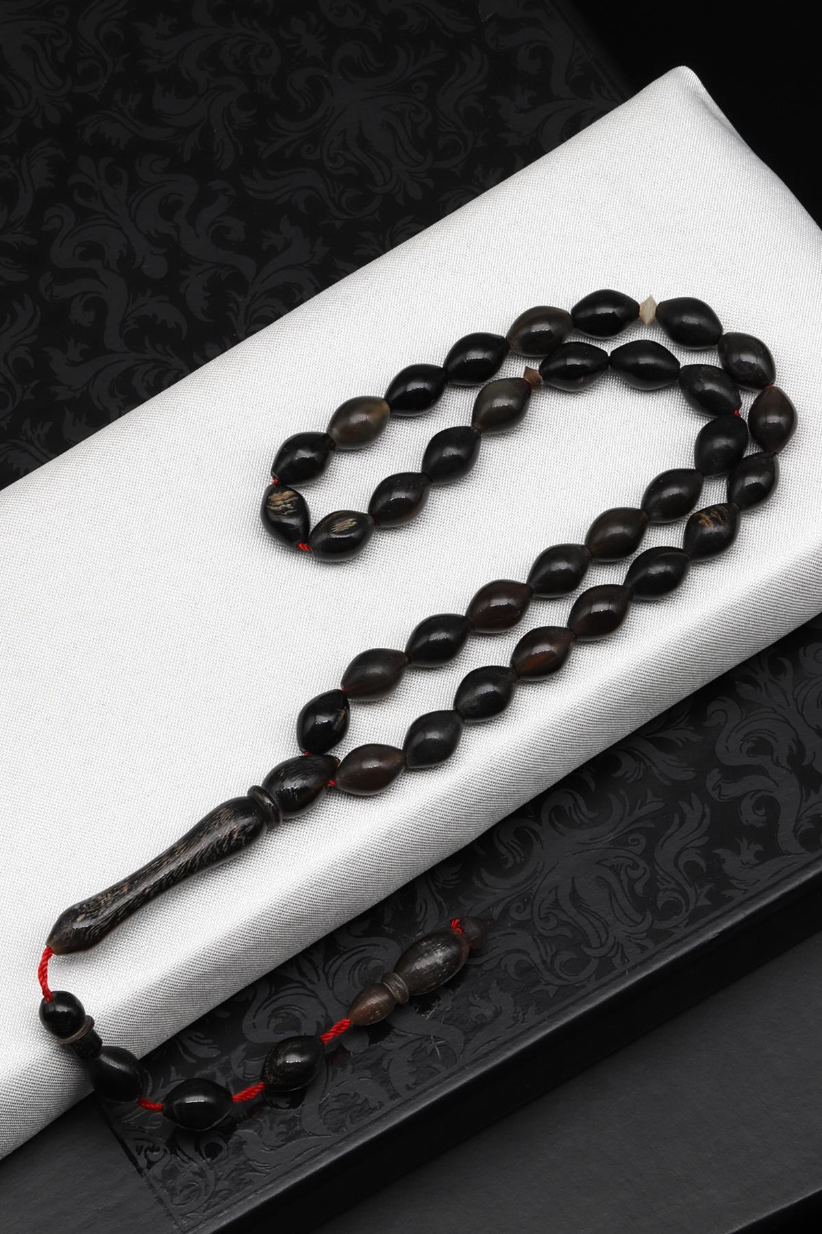 Bufalo Boynuzu Tesbih 7 x 9 mm Arpa Kesim