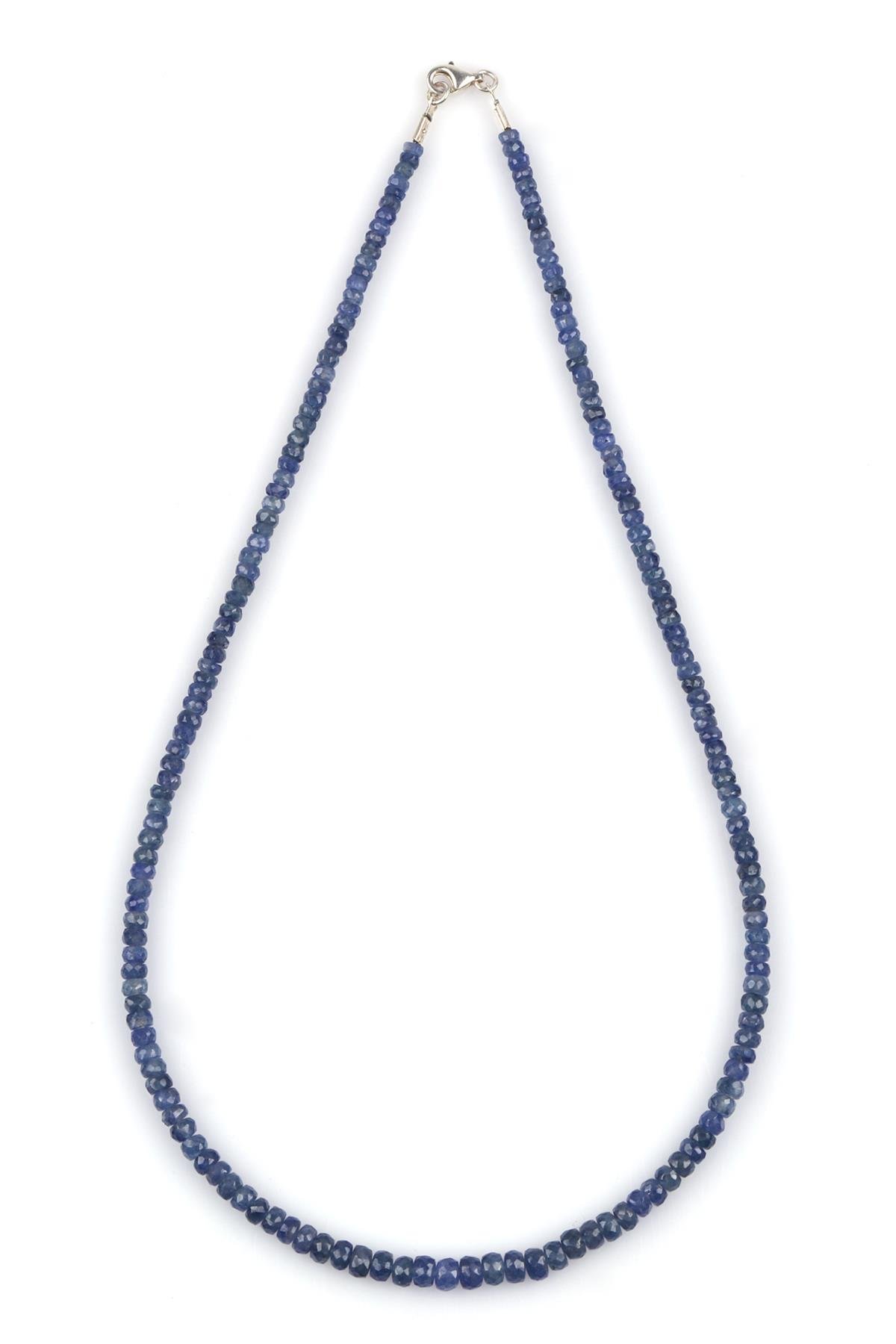 Burma Safir Doğal Taş Kolye Hint Kesim