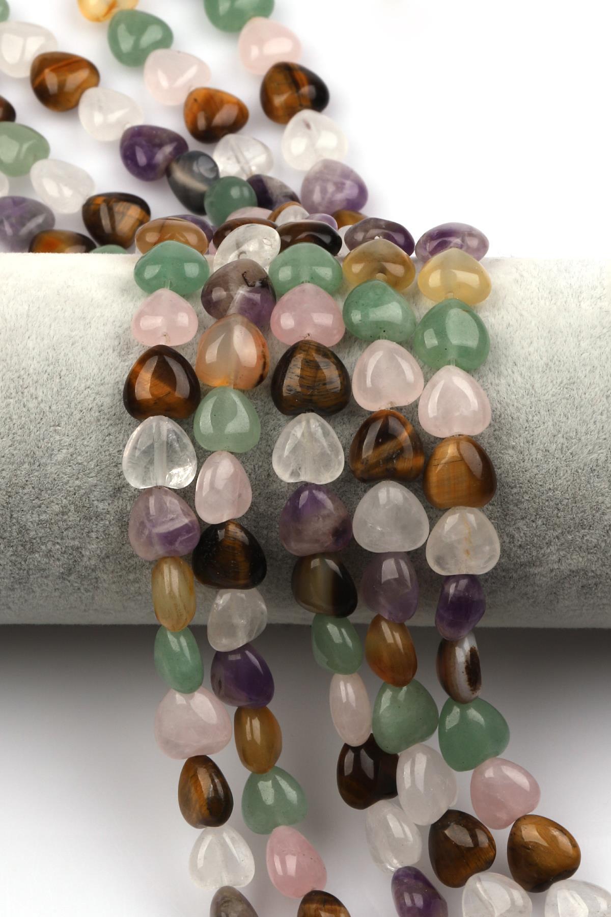 Çakra Doğal Taş Dizi Kalp Kesim