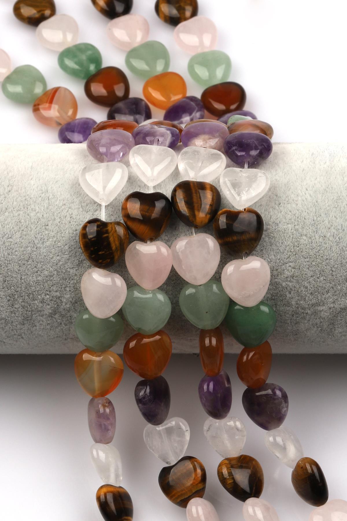 Çakra Doğal Taş Dizi Kalp Kesim