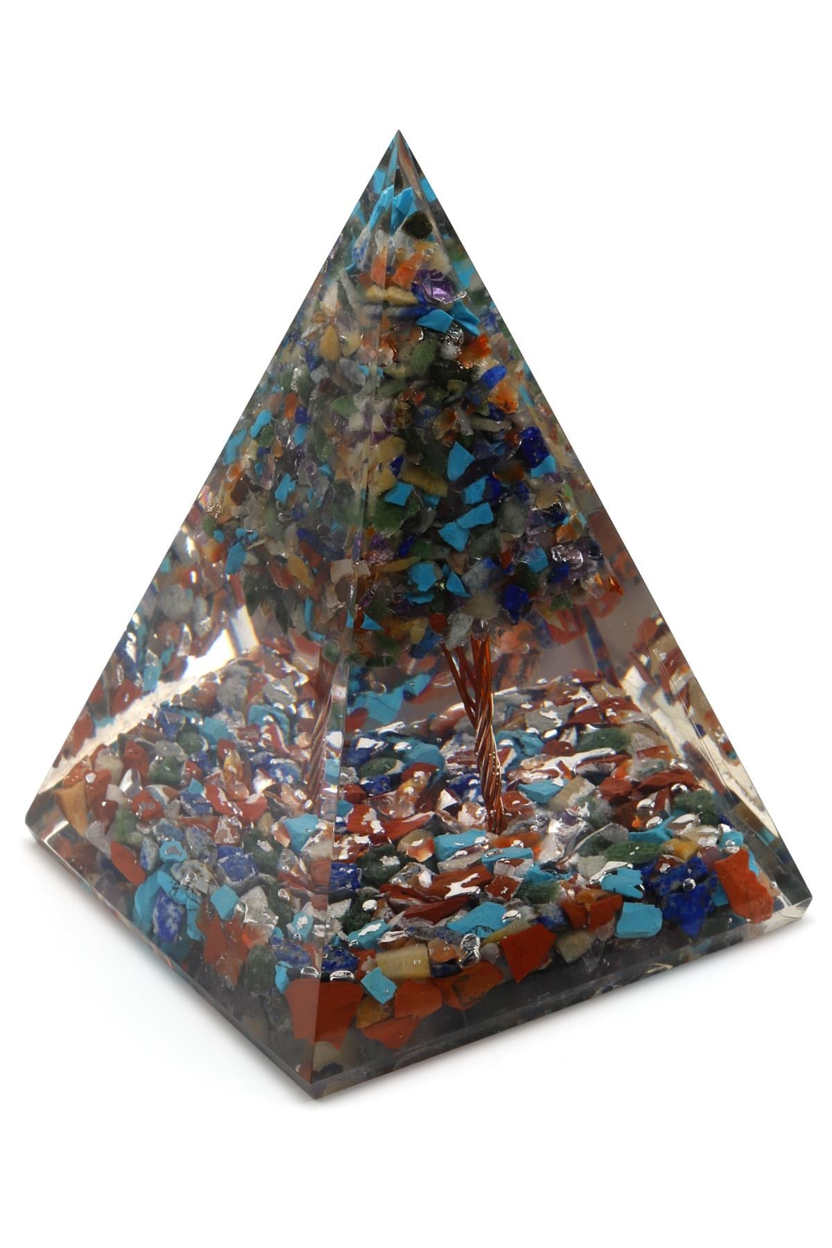 Çakra Taşından Orgonit Piramit