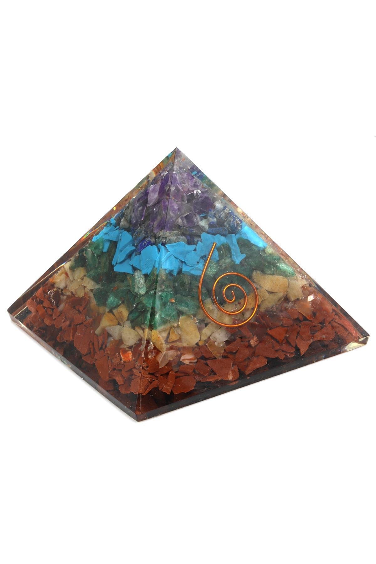 Çakra Taşından Orgonit Piramit