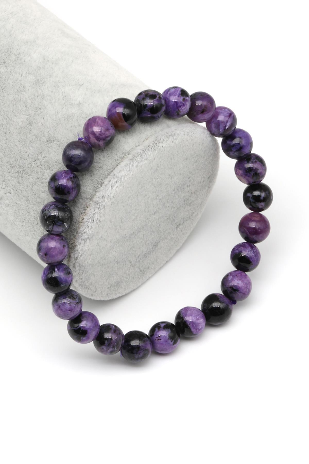 Çeroit Doğal Taş Bileklik 8 mm Küre Kesim