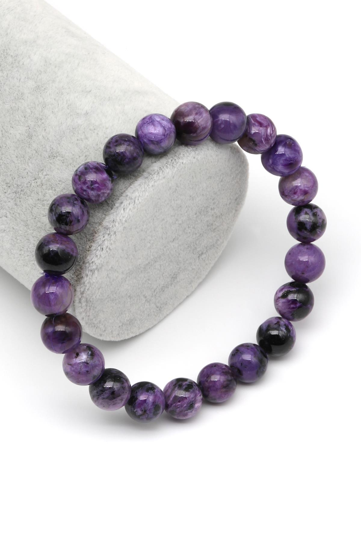 Çeroit Doğal Taş Bileklik 9 mm Küre Kesim