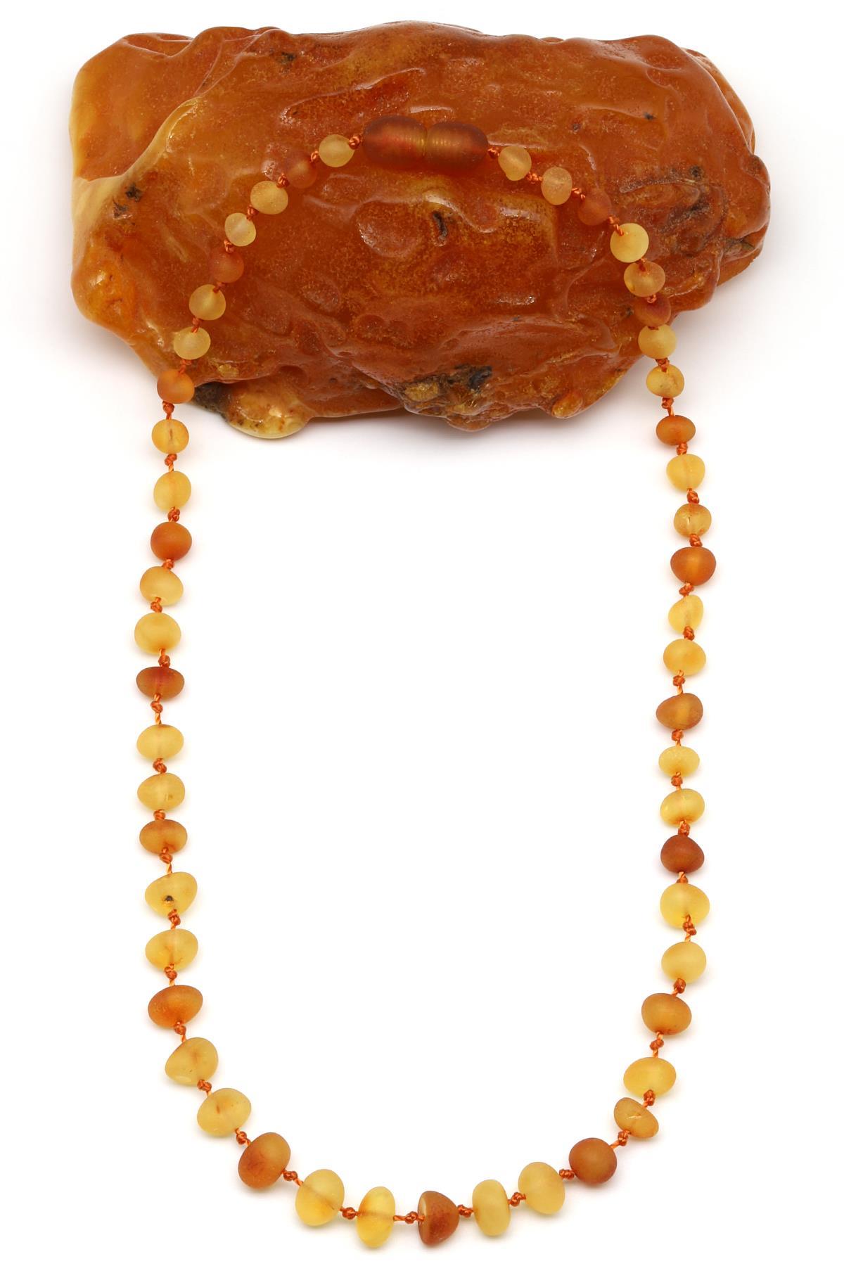 Damla Kehribar Bebek Diş Kolye - 32 cm