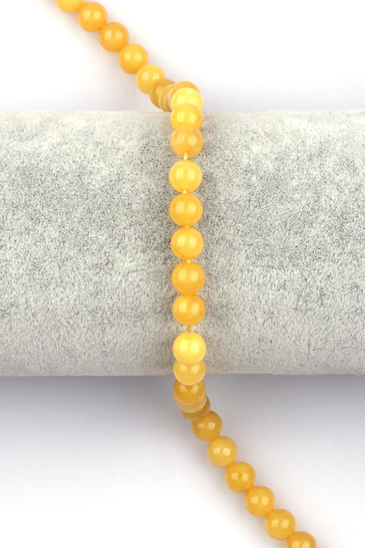 Damla Kehribar Dizi 6 mm Küre Kesim