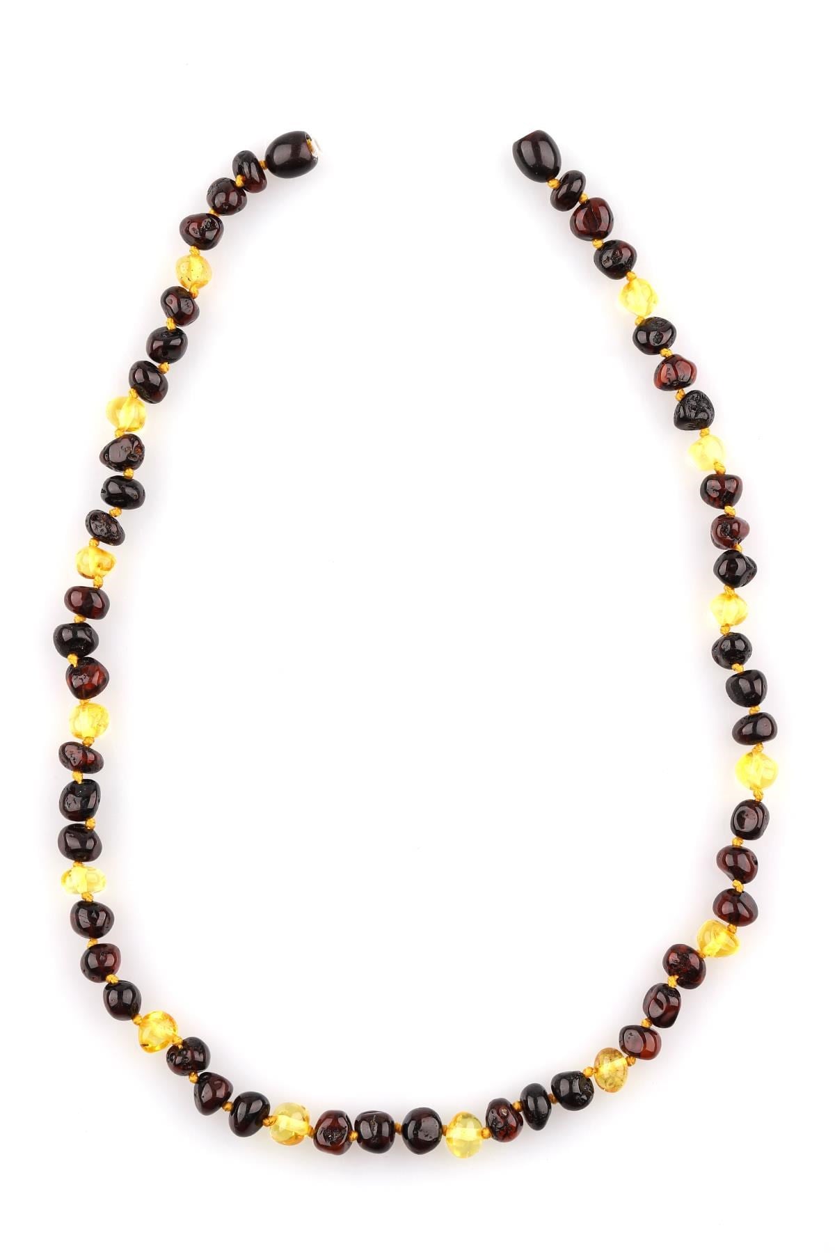 Damla Kehribar Kolye – 39 cm