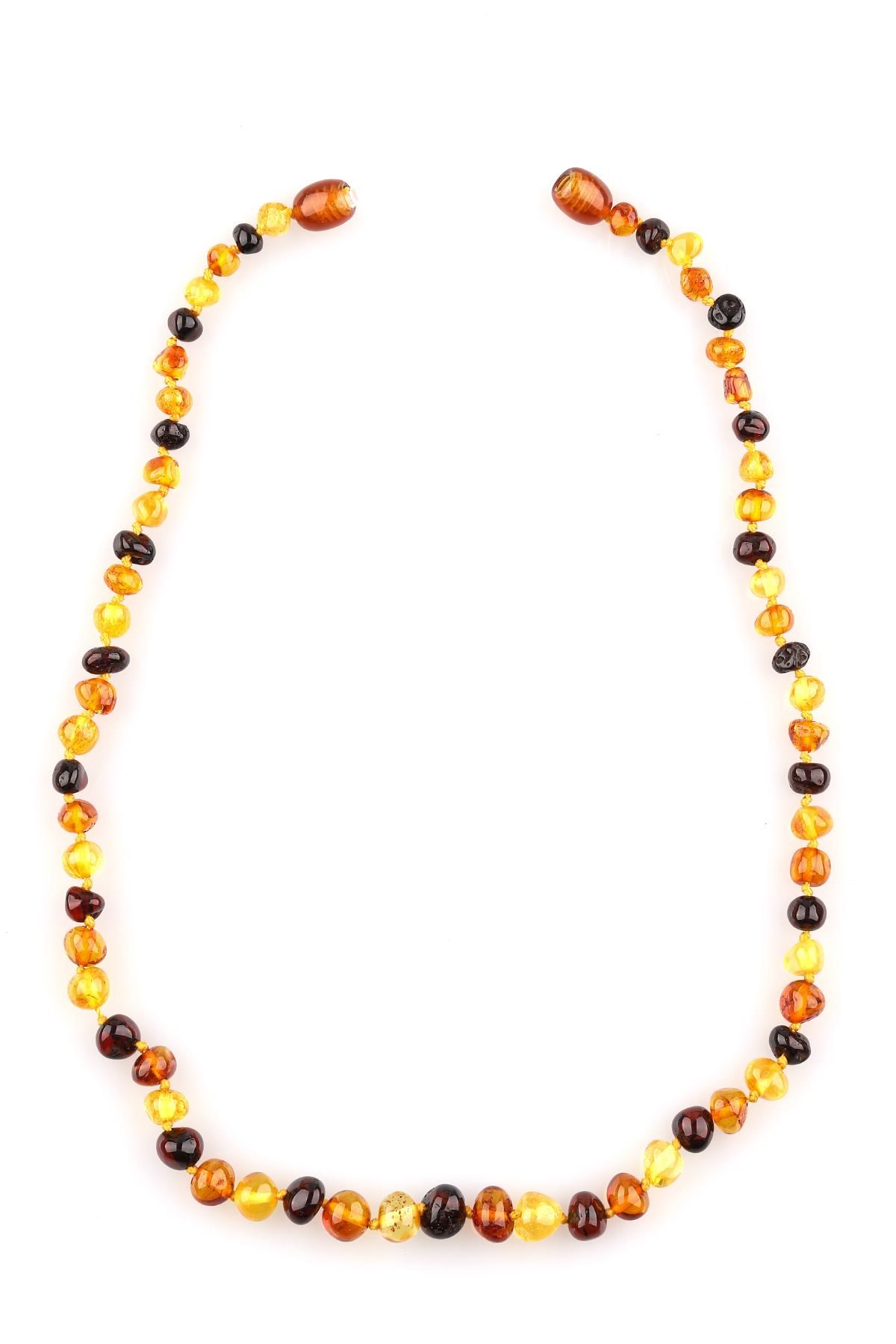 Damla Kehribar Kolye – 40 cm