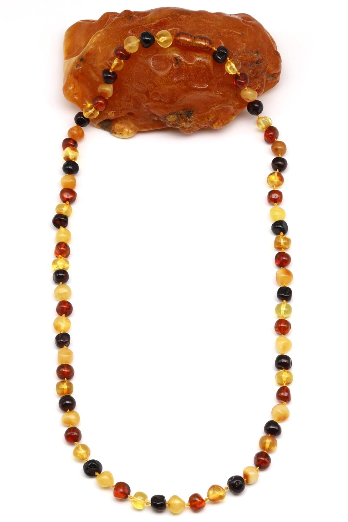 Damla Kehribar Kolye - 48 cm