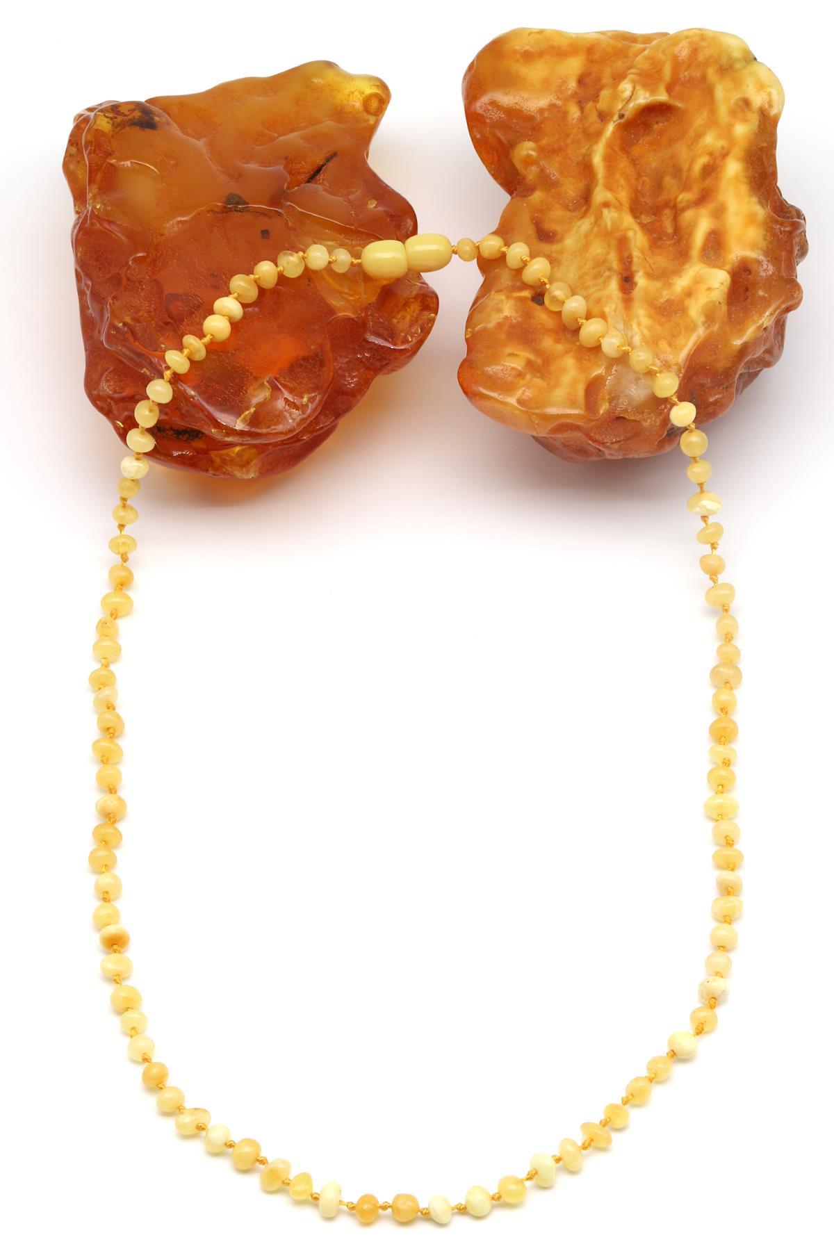 Damla Kehribar Kolye – 50 cm