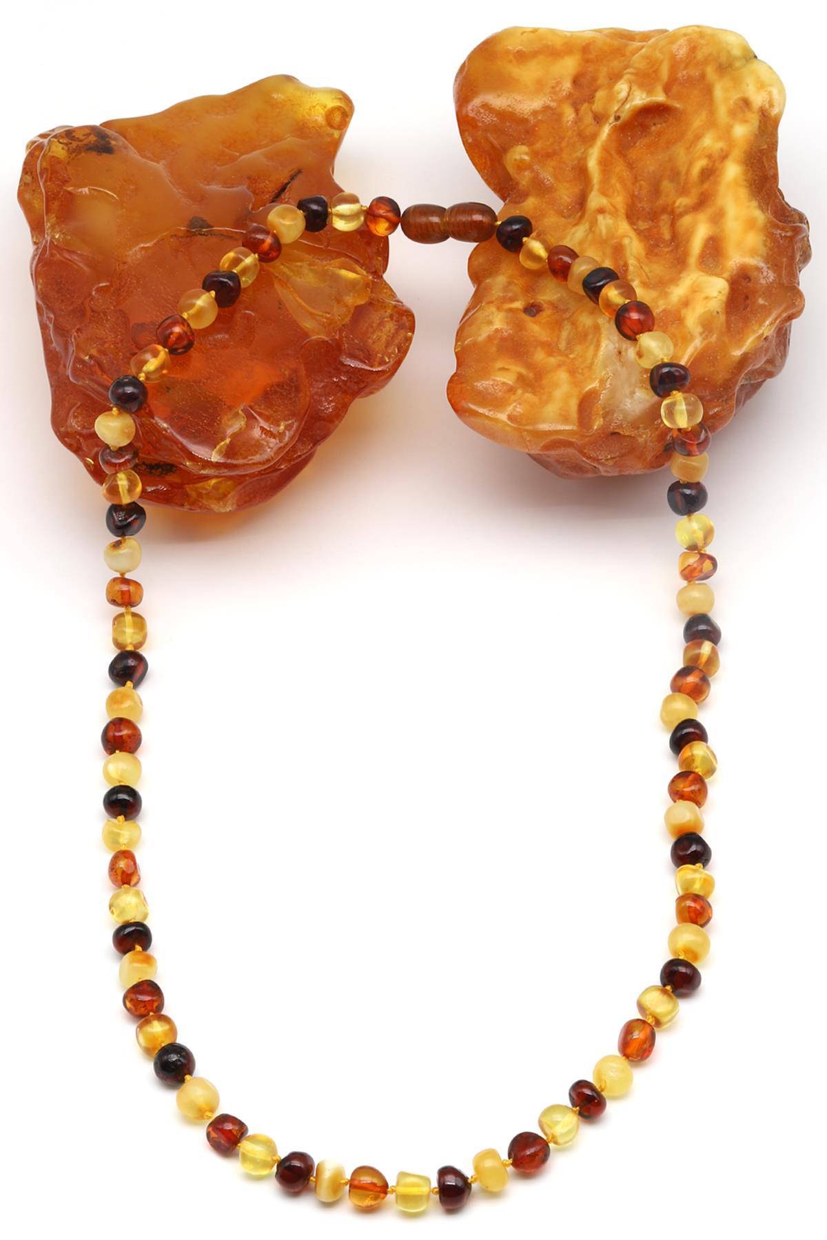 Damla Kehribar Kolye – 52 cm