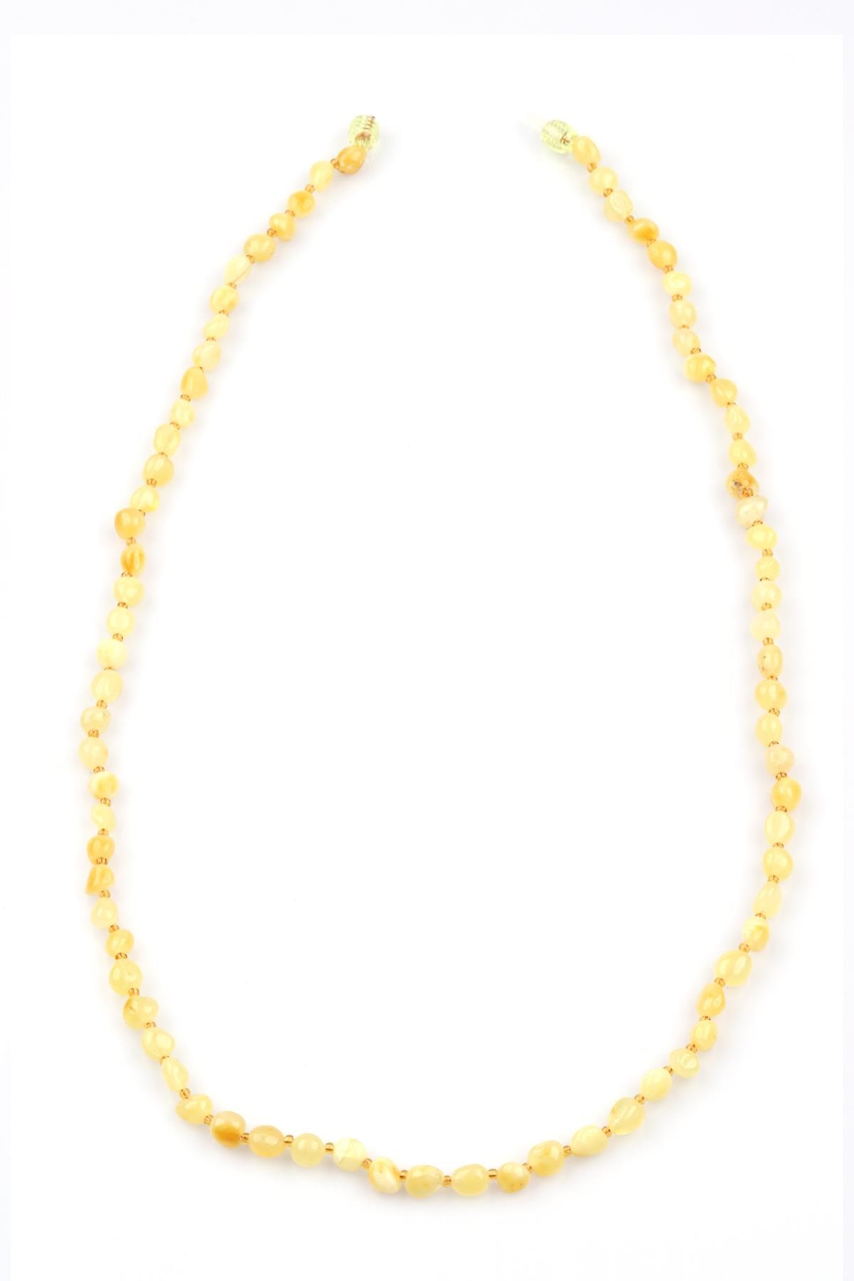 Damla Kehribar Kolye – 62 cm