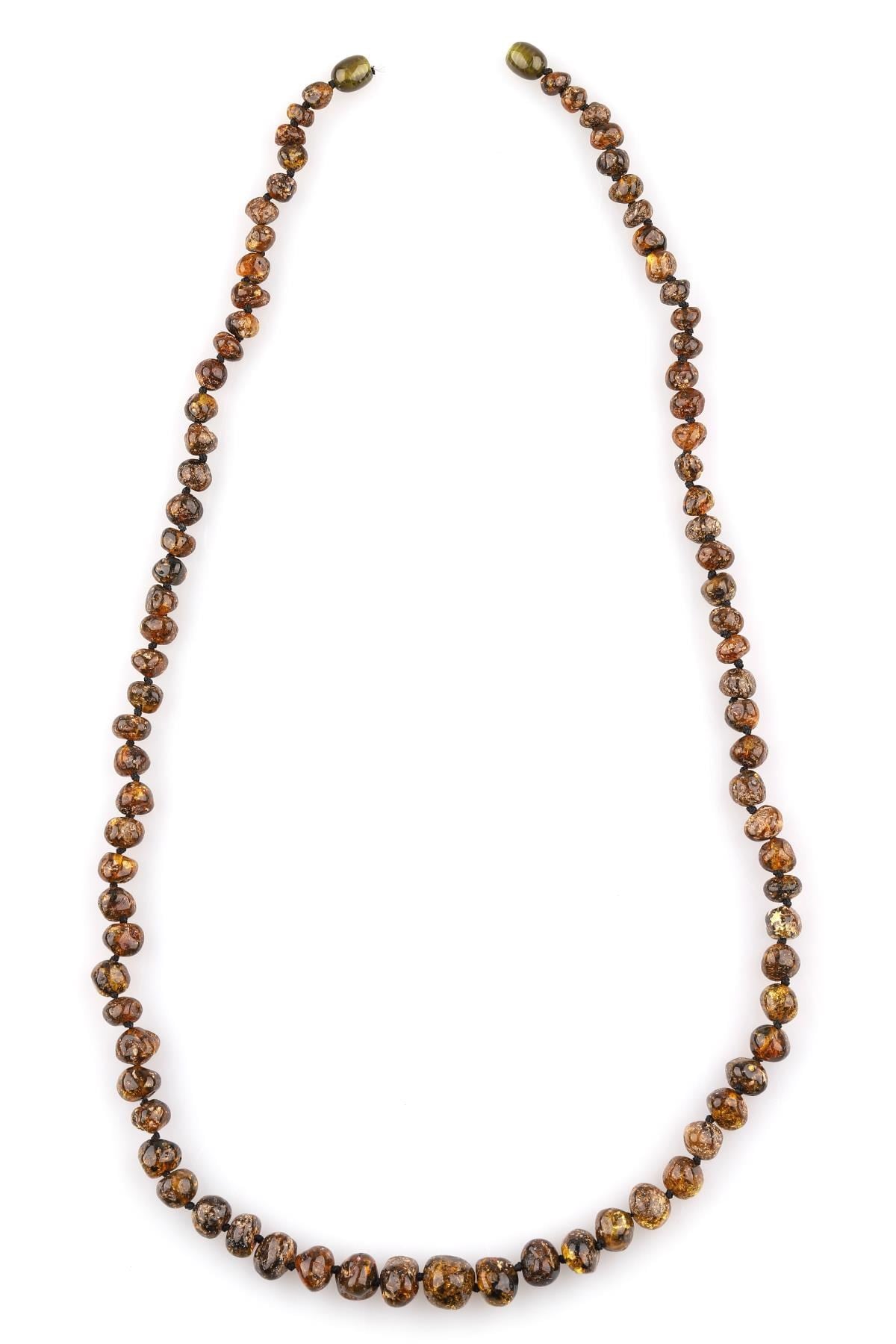 Damla Kehribar Kolye – 62 cm