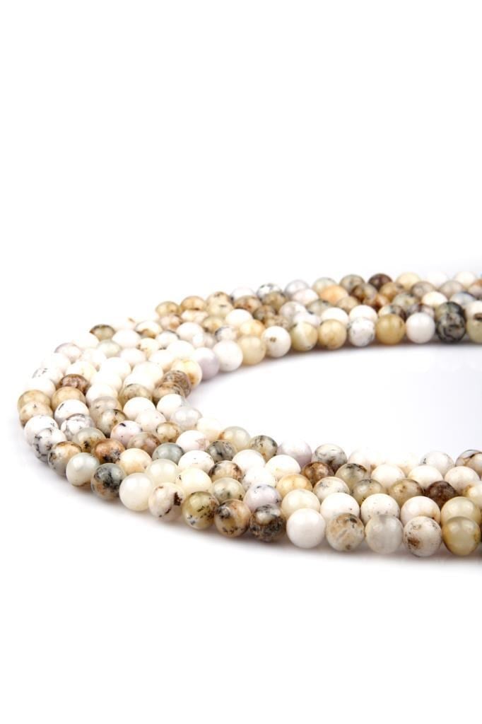 Dendiritli Opal Doğal Taş Dizi 8 mm Küre Kesim