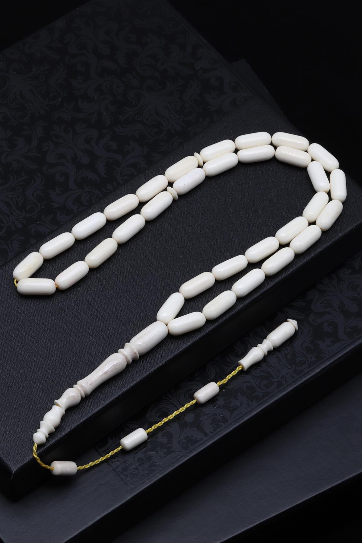 Deve Kuşu Kemiği Tesbih 6 x 14 mm Kapsül Kesim 