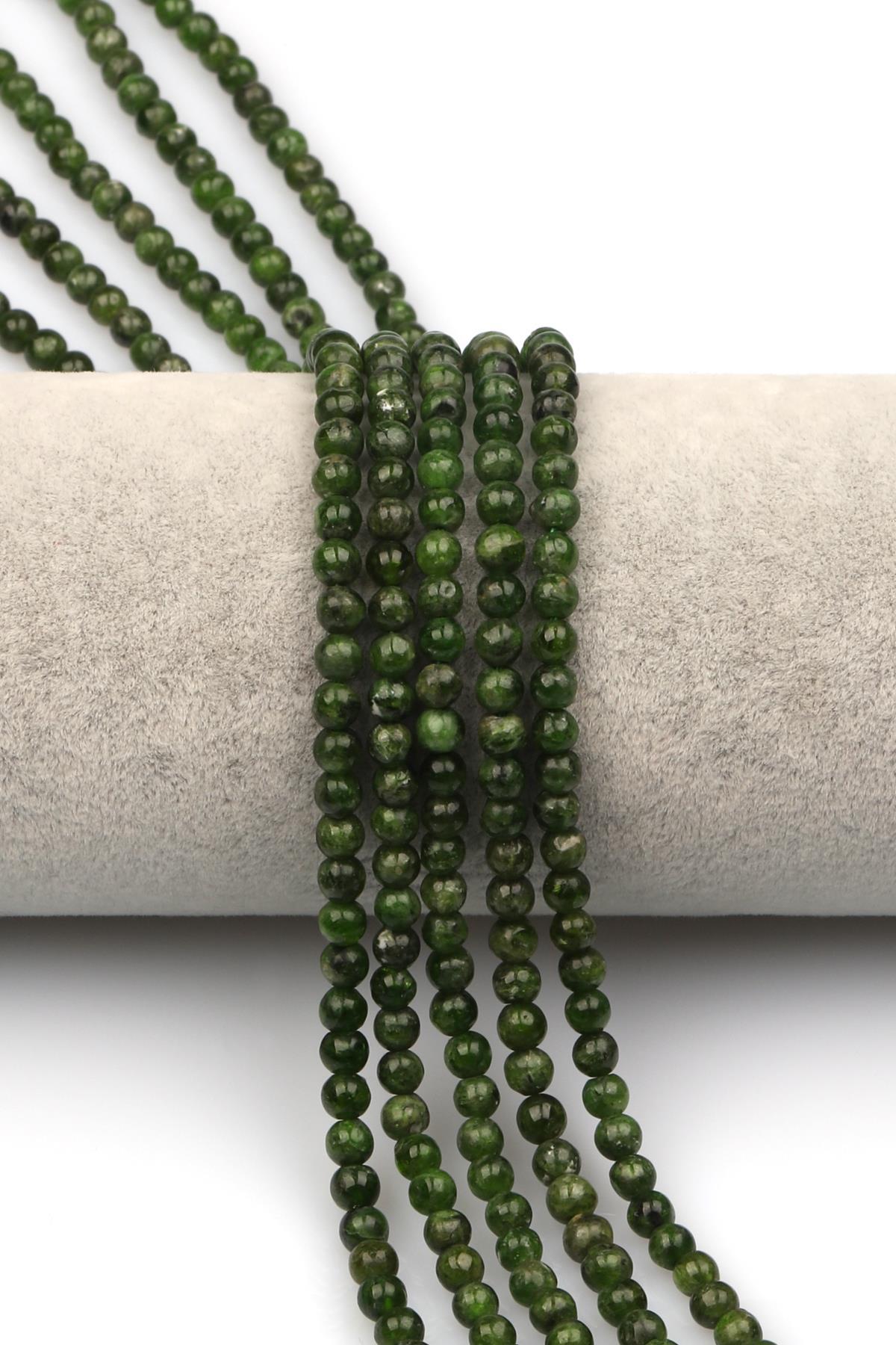 Diopsit Doğaltaş Dizi 4 mm Küre Kesim