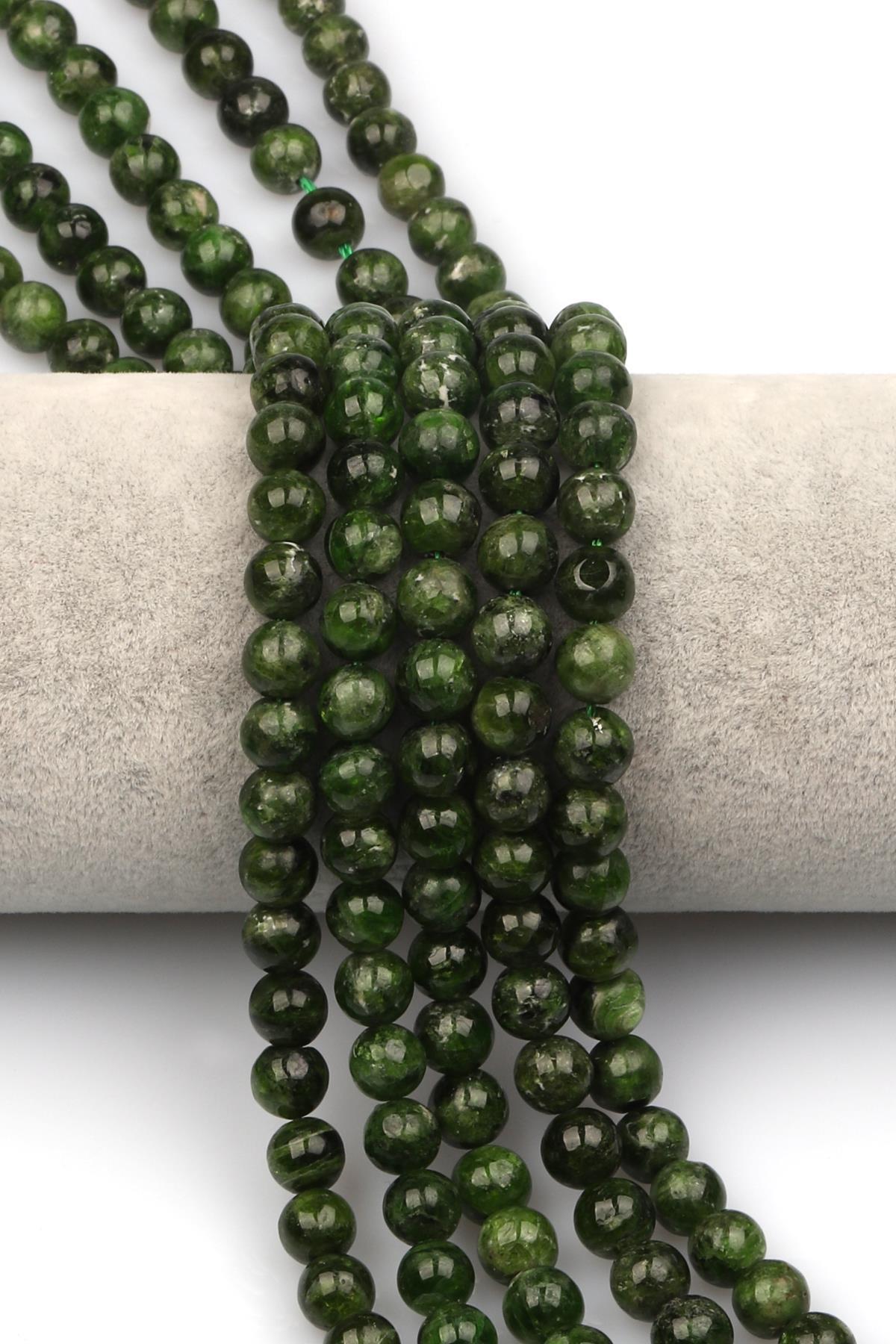 Diopsit Doğaltaş Dizi 7 mm Küre Kesim