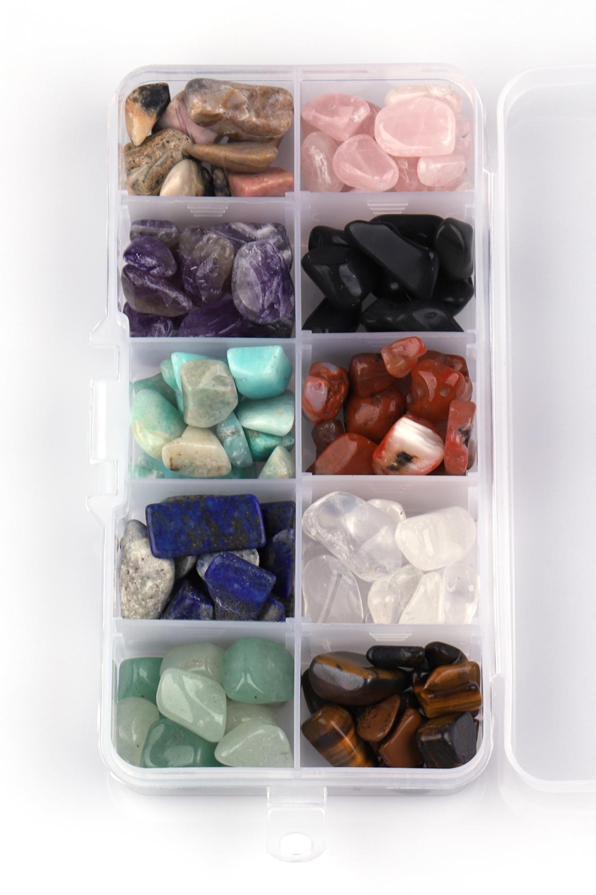 Doğal Kırık Taşlı Deliksiz 10'lu Kutulu Set